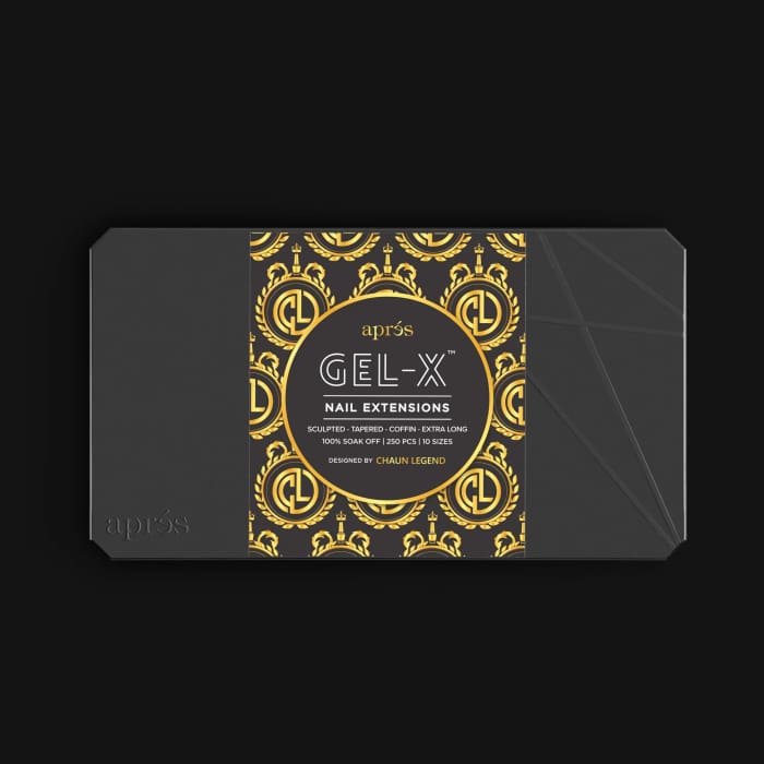 CHAUN LEGEND X APRÉS GEL - X® TIPS - SCULPTED TAPERED COFFIN EXTRA LONG 10 SIZES OceanNailSupply