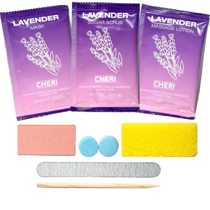 CHERI - 8 IN 1 PEDICURE PACKETS LAVENDER - OceanNailSupply