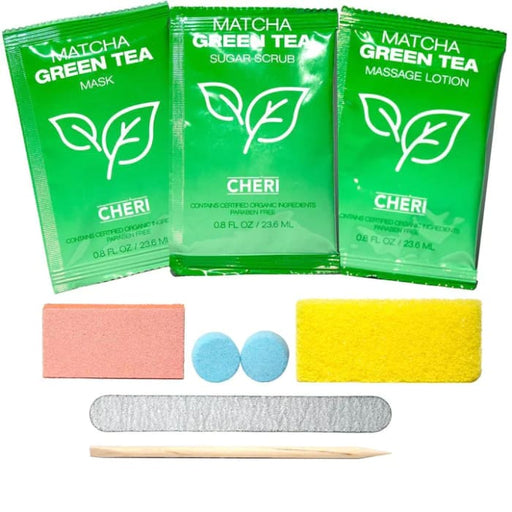 CHERI - 8 IN 1 PEDICURE PACKETS MATCHA GREEN - OceanNailSupply