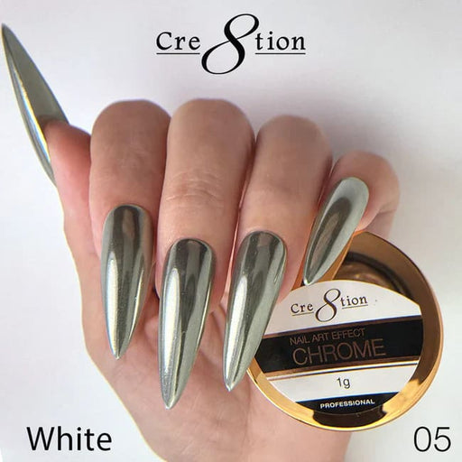 Cre8tion Chrome Nail Art Effect 1g - 05 Silver - OceanNailSupply