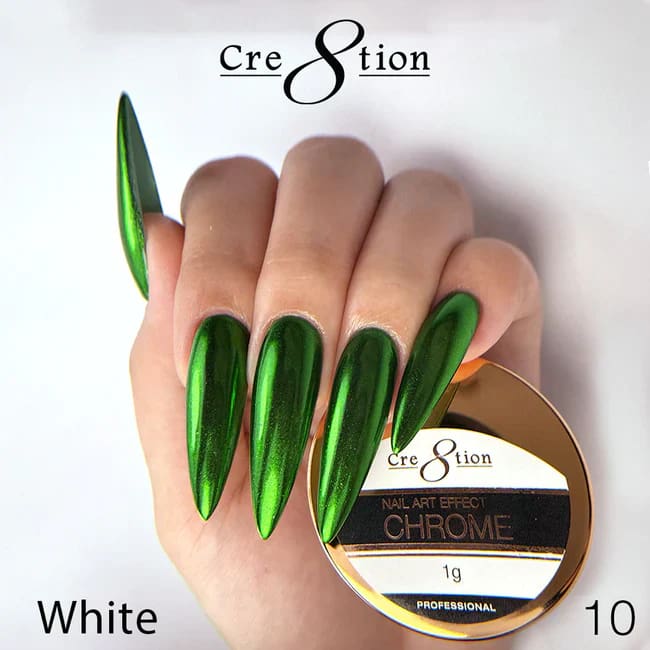 Cre8tion Chrome Nail Art Effect 1g - 10 Green - OceanNailSupply