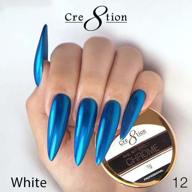 Cre8tion Chrome Nail Art Effect 1g - 12 Bright Blue - OceanNailSupply