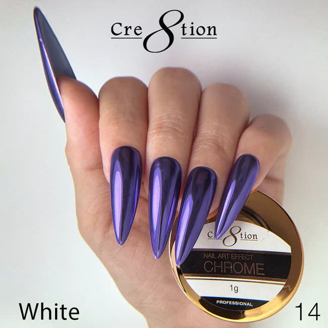 Cre8tion Chrome Nail Art Effect 1g - 14 Purple - OceanNailSupply