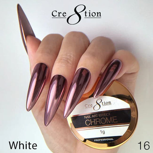 Cre8tion Chrome Nail Art Effect 1g - 16 True Red Pink - OceanNailSupply