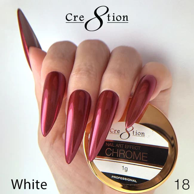 Cre8tion Chrome Nail Art Effect 1g - 18 Rose Pink - OceanNailSupply