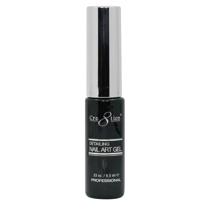 Cre8tion Detailing Nail Art Gel 0.33oz 01 Black - OceanNailSupply