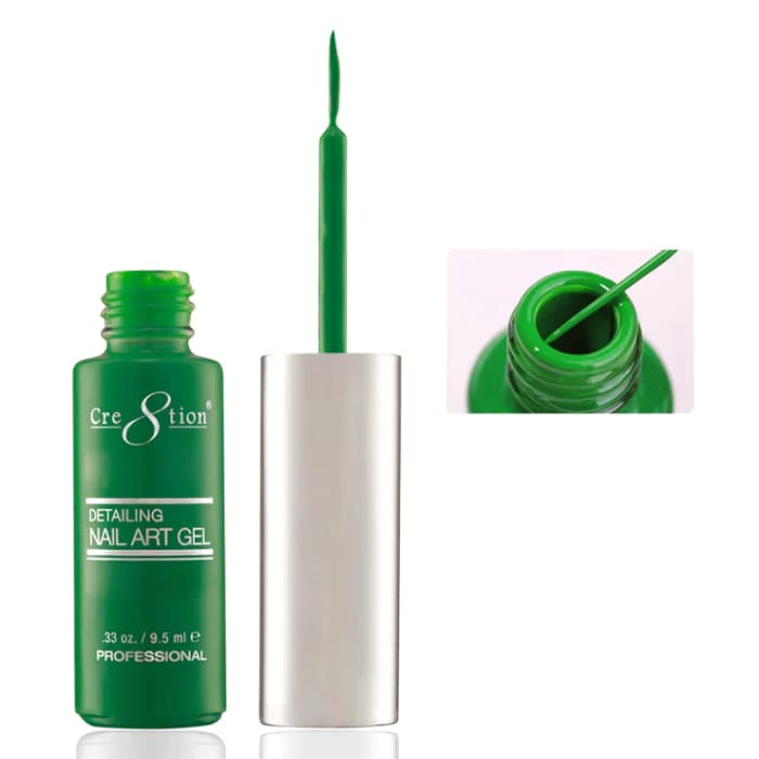 Cre8tion Detailing Nail Art Gel 0.33oz 05 Green - OceanNailSupply