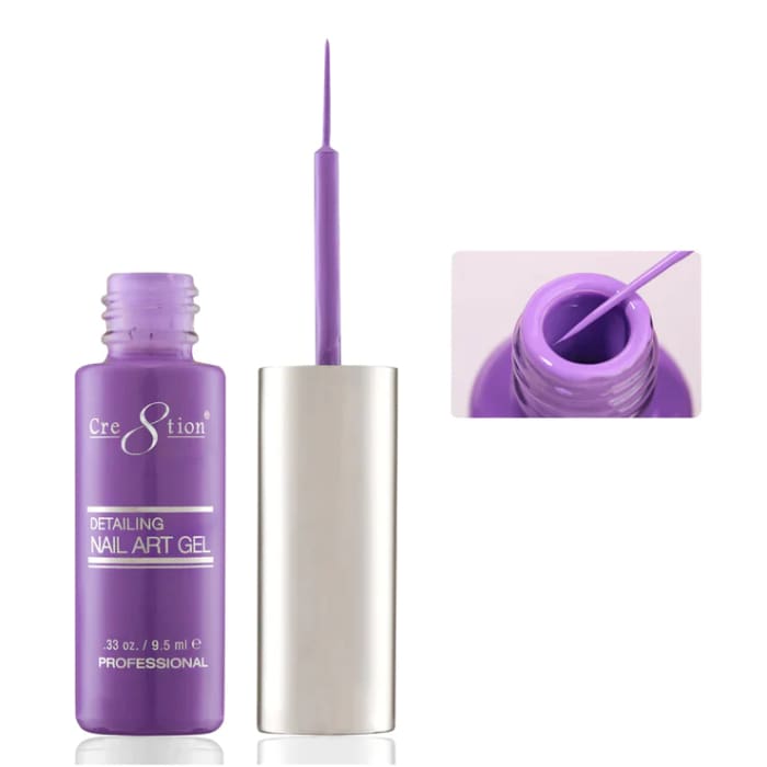 Cre8tion Detailing Nail Art Gel 0.33oz 06 Lavender - OceanNailSupply