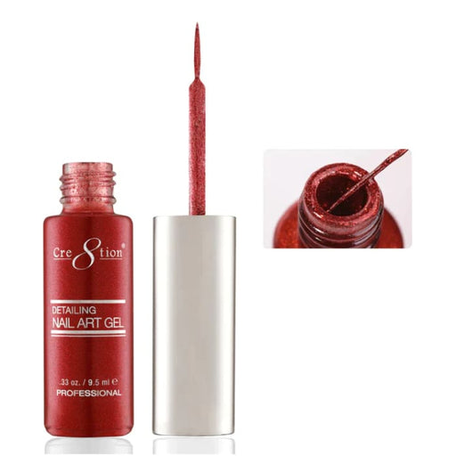 Cre8tion Detailing Nail Art Gel 0.33oz 36 Red Platinum - OceanNailSupply