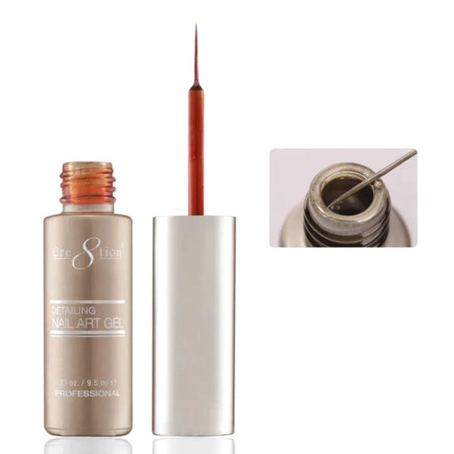 Cre8tion Detailing Nail Art Gel 0.33oz 48 Mirror Gold - OceanNailSupply