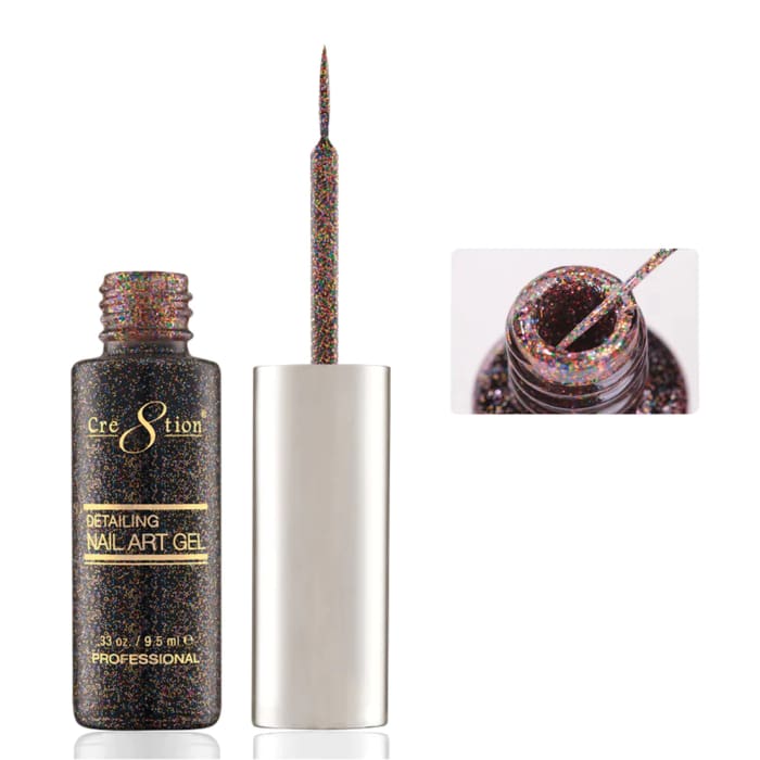 Cre8tion Detailing Nail Art Gel - Glitter Collection — OceanNailSupply