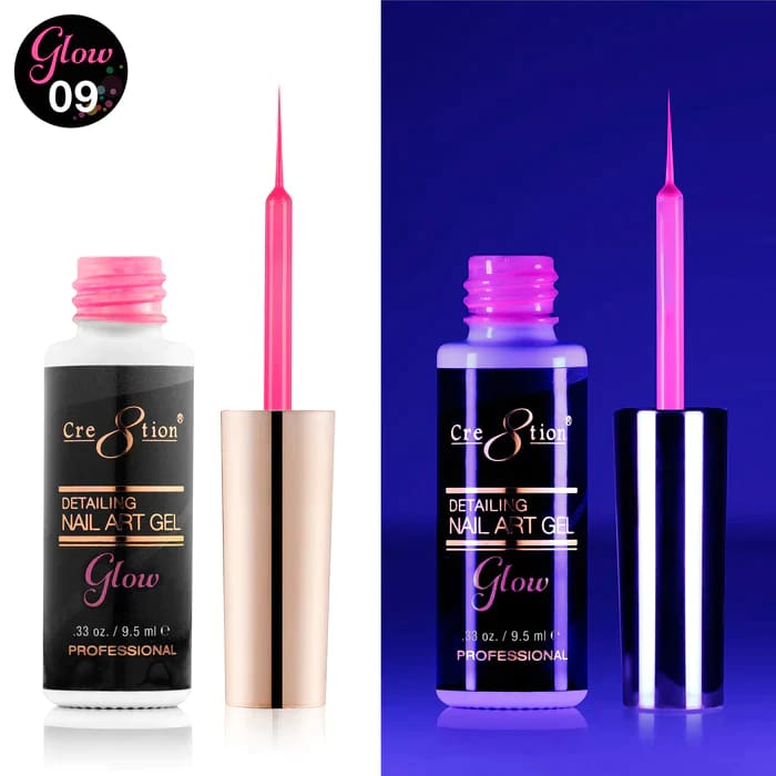 Cre8tion Detailing Nail Art Gel - Glow In The Dark Collection