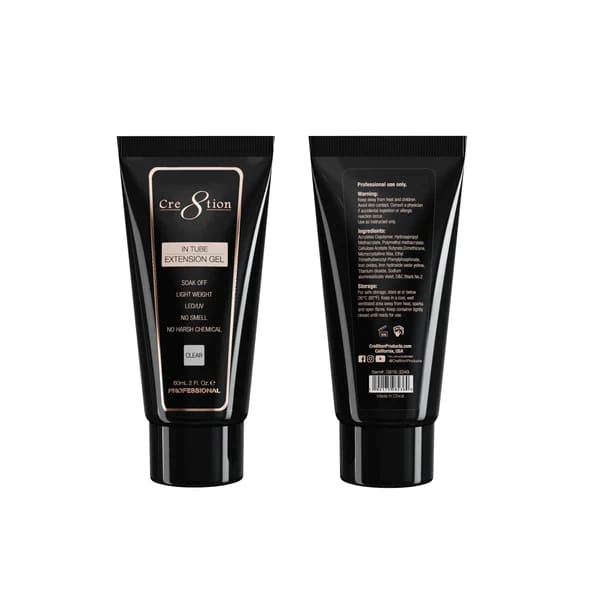 フェイスジェル・ゲル CRE+ ION GEL Cre8tion Extension Gel In Tube 2oz - Clear — OceanNailSupply