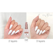 Cre8tion Gel Overlay/ Brush on Builder 0.5oz 02 White - OceanNailSupply