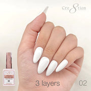 Cre8tion Gel Overlay/ Brush on Builder 0.5oz 02 White - OceanNailSupply
