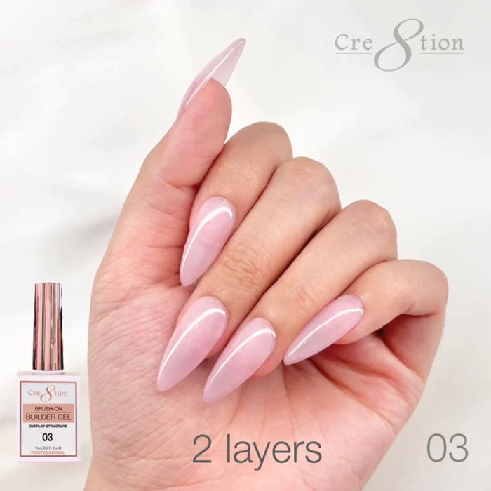 Cre8tion Gel Overlay/ Brush on Builder 0.5oz 03 - OceanNailSupply