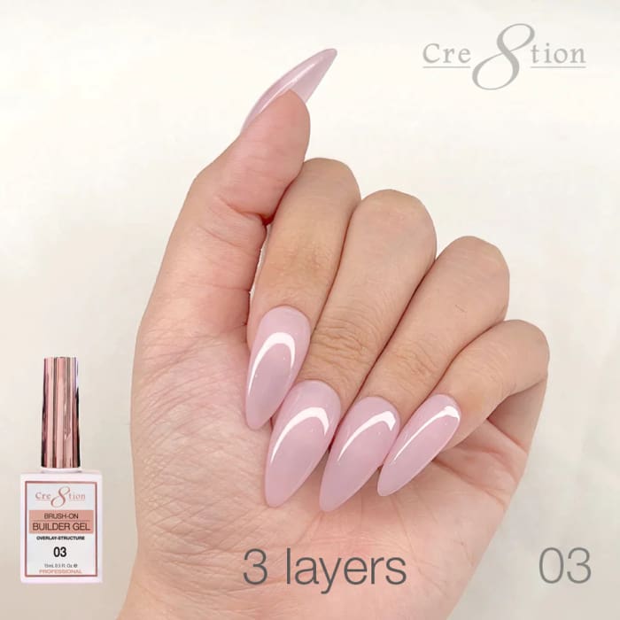 Cre8tion Gel Overlay/ Brush on Builder 0.5oz 03 - OceanNailSupply