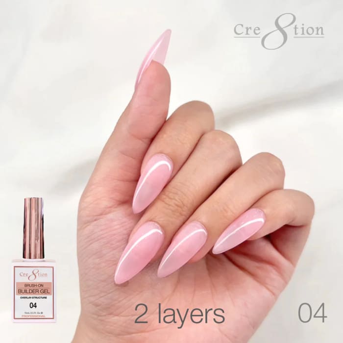 Cre8tion Gel Overlay/ Brush on Builder 0.5oz 04 - OceanNailSupply