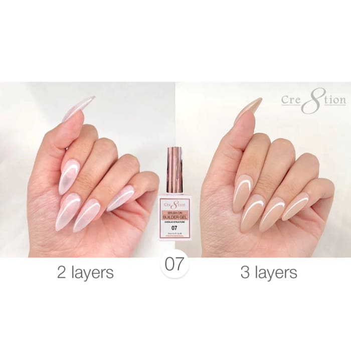 Cre8tion Gel Overlay/ Brush on Builder 0.5oz 07 - OceanNailSupply