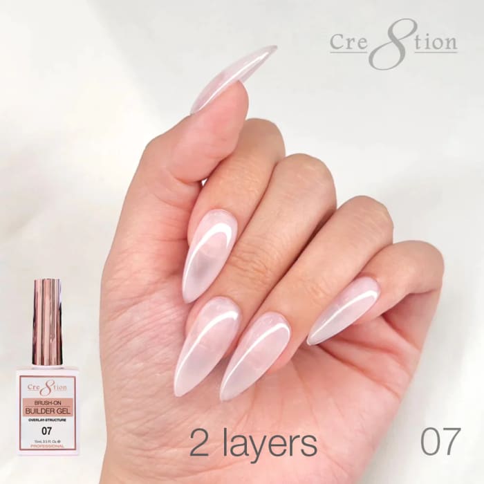 Cre8tion Gel Overlay/ Brush on Builder 0.5oz 07 - OceanNailSupply
