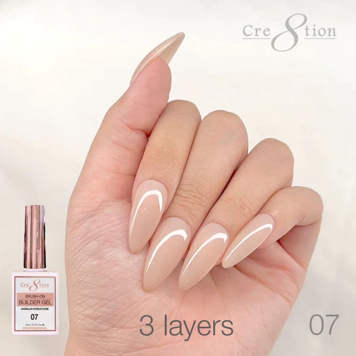 Cre8tion Gel Overlay/ Brush on Builder 0.5oz 07 - OceanNailSupply