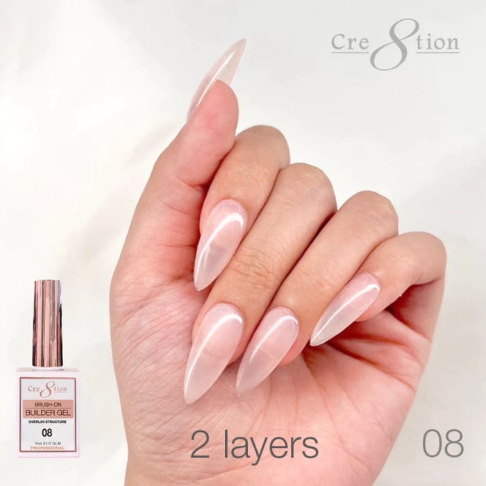 Cre8tion Gel Overlay/ Brush on Builder 0.5oz 08 - OceanNailSupply