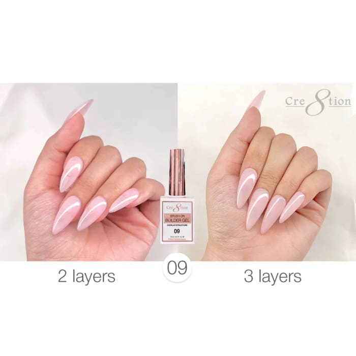 Cre8tion Gel Overlay/ Brush on Builder 0.5oz 09 - OceanNailSupply