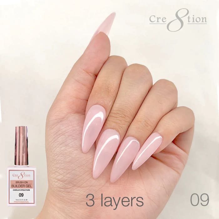 Cre8tion Gel Overlay/ Brush on Builder 0.5oz 09 - OceanNailSupply