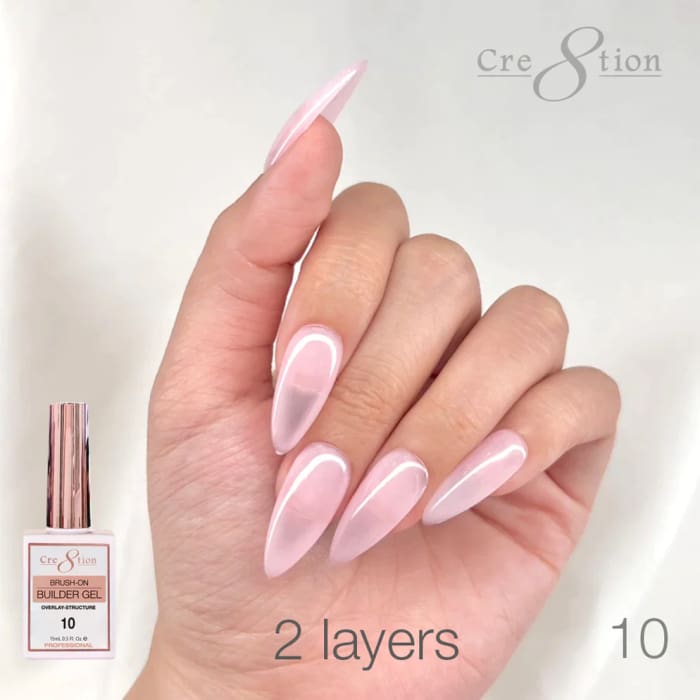Cre8tion Gel Overlay/ Brush on Builder 0.5oz 10 - OceanNailSupply