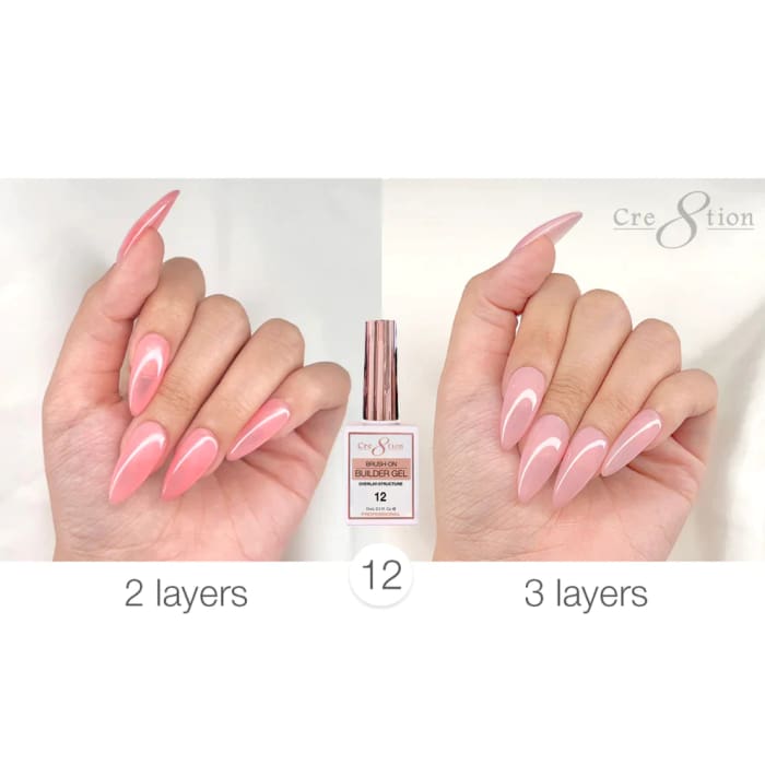 Cre8tion Gel Overlay/ Brush on Builder 0.5oz 12 - OceanNailSupply