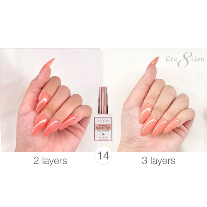 Cre8tion Gel Overlay/ Brush on Builder 0.5oz 14 - OceanNailSupply