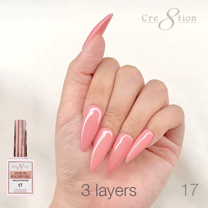 Cre8tion Gel Overlay/ Brush on Builder 0.5oz 17 - OceanNailSupply