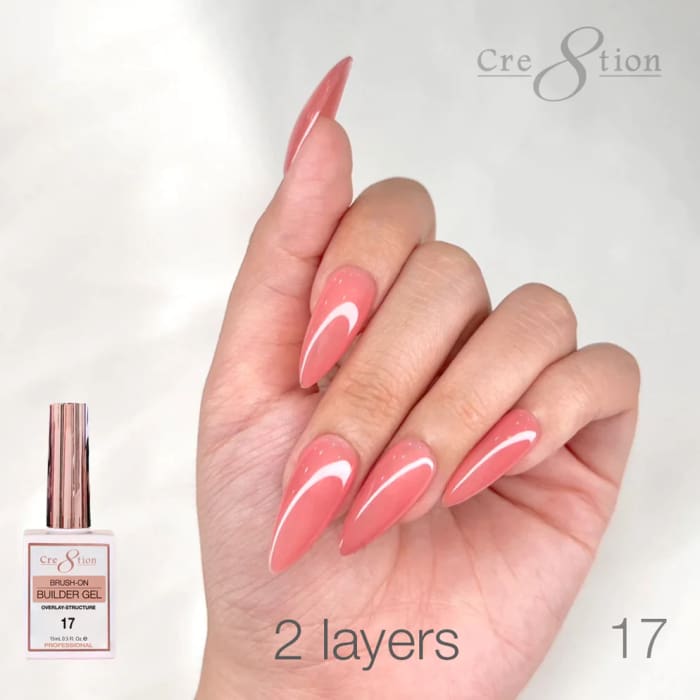Cre8tion Gel Overlay/ Brush on Builder 0.5oz 17 - OceanNailSupply