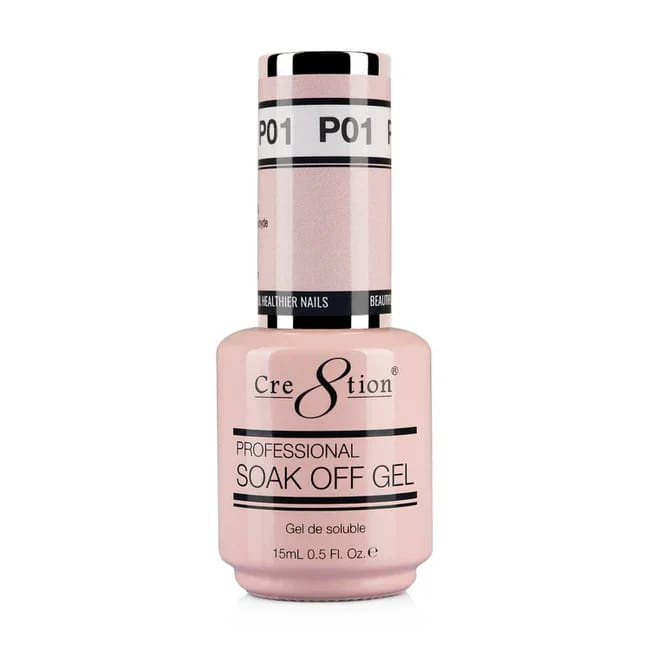 Cre8tion Gel P01 Crystal Pink French Collection 0.5oz OceanNailSupply