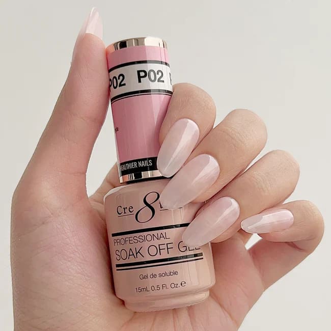 Cre8tion Gel P02 Sweet Pink French Collection 0.5oz OceanNailSupply