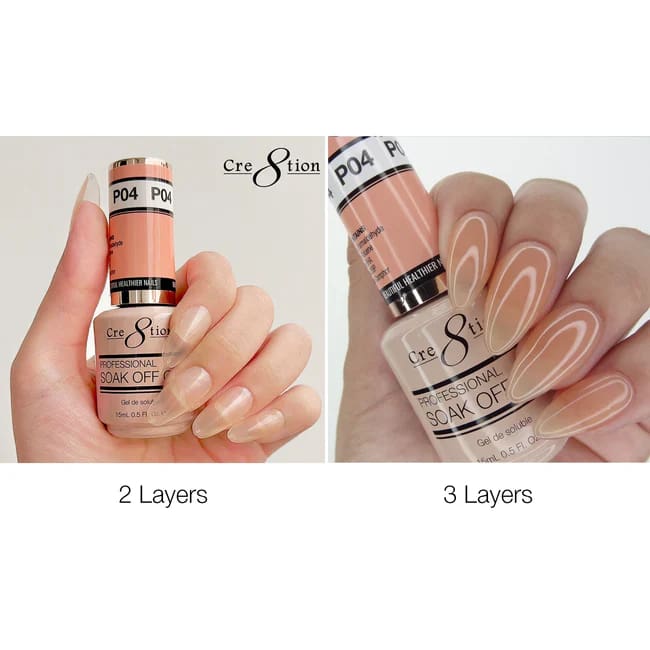 Cre8tion Gel P04 Pink French Collection 0.5oz OceanNailSupply
