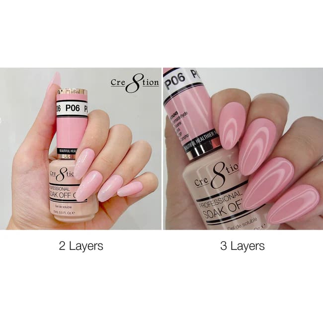 Cre8tion Gel P06 It’s a Girl Pink French Collection 0.5oz OceanNailSupply