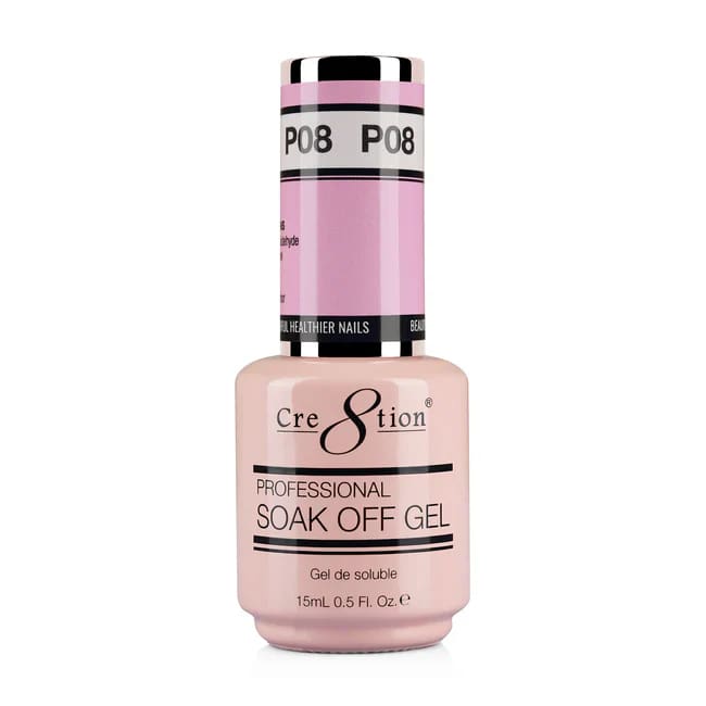 Cre8tion Gel P08 Pink French Collection 0.5oz OceanNailSupply