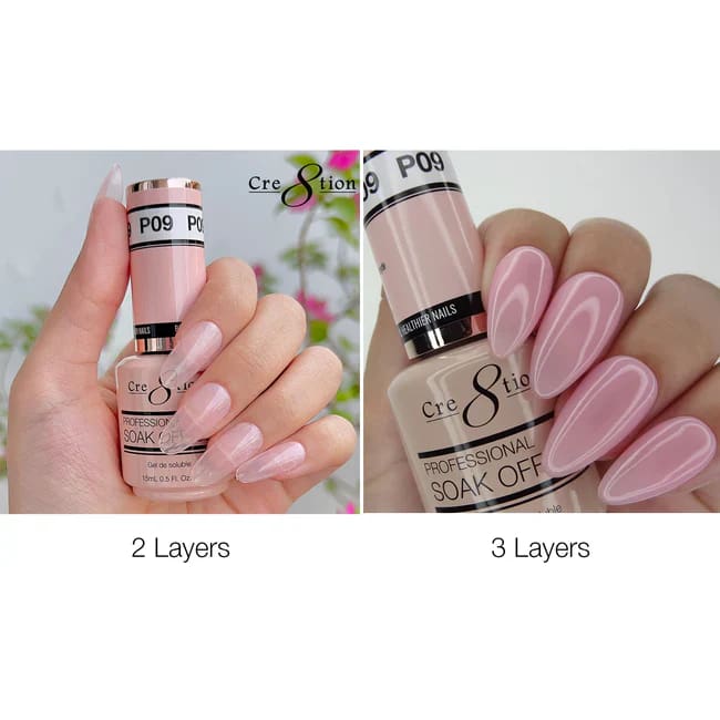Cre8tion Gel P09 Pink French Collection 0.5oz OceanNailSupply