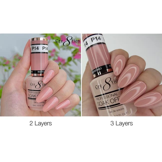 Cre8tion Gel P14 Pink French Collection 0.5oz OceanNailSupply