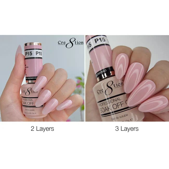 Cre8tion Gel P15 Pink French Collection 0.5oz OceanNailSupply