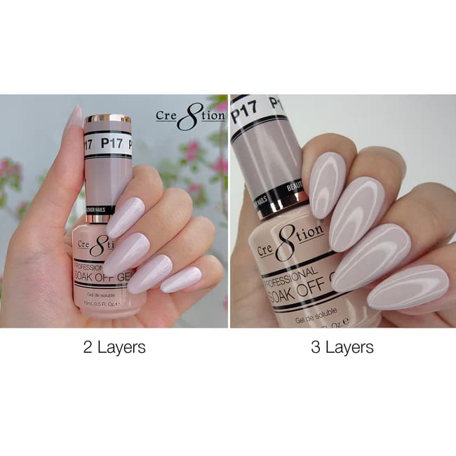 Cre8tion Gel P17 Pink French Collection 0.5oz OceanNailSupply