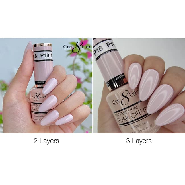 Cre8tion Gel P18 Pink French Collection 0.5oz OceanNailSupply