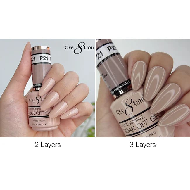 Cre8tion Gel P21 Pink French Collection 0.5oz OceanNailSupply