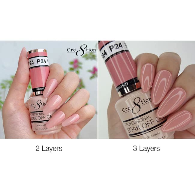 Cre8tion Gel P24 Pink French Collection 0.5oz OceanNailSupply