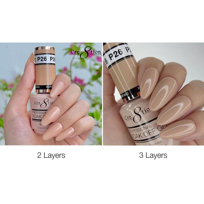 Cre8tion Gel P26 Pink French Collection 0.5oz OceanNailSupply