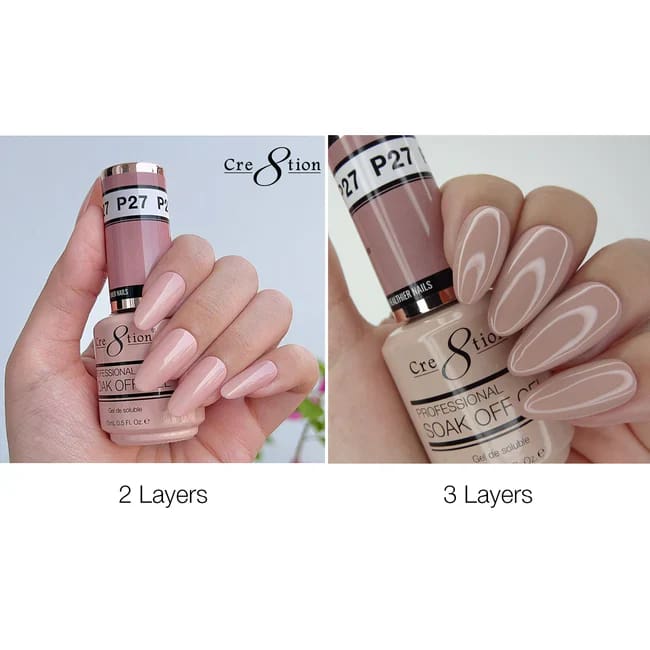 Cre8tion Gel P27 Pink French Collection 0.5oz OceanNailSupply