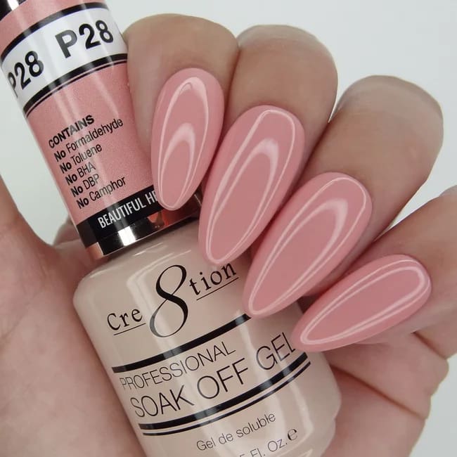 Cre8tion Gel P28 Pink French Collection 0.5oz OceanNailSupply