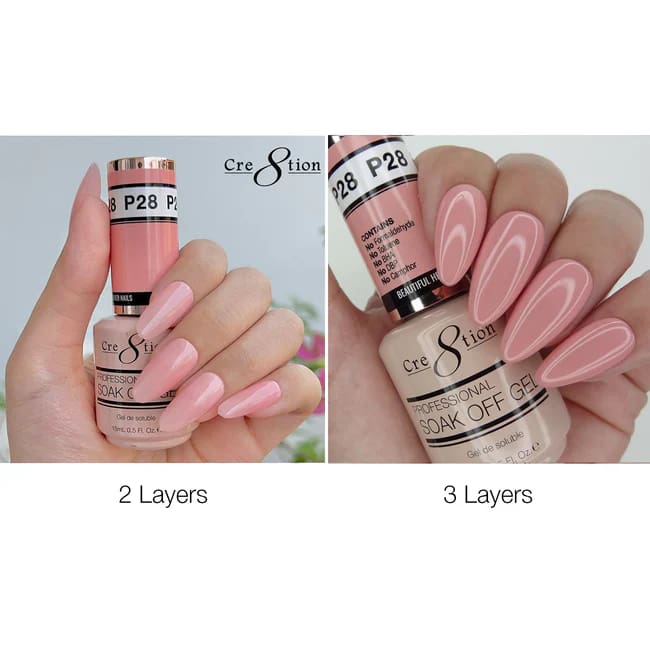 Cre8tion Gel P28 Pink French Collection 0.5oz OceanNailSupply