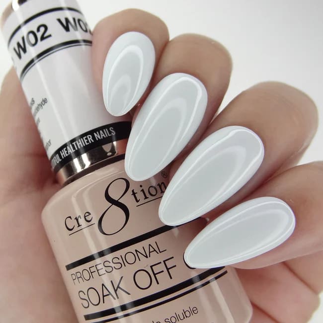 Cre8tion Gel W02 Cold White French Collection 0.5oz OceanNailSupply